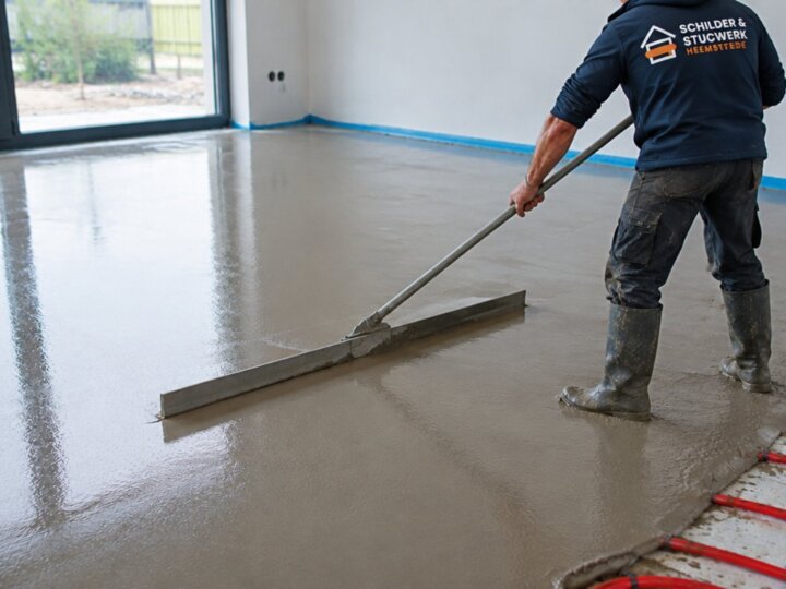 Betonvloer met vloerverwarming - Schilder & Stucwerk Heemstede